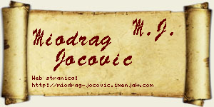 Miodrag Jocović vizit kartica